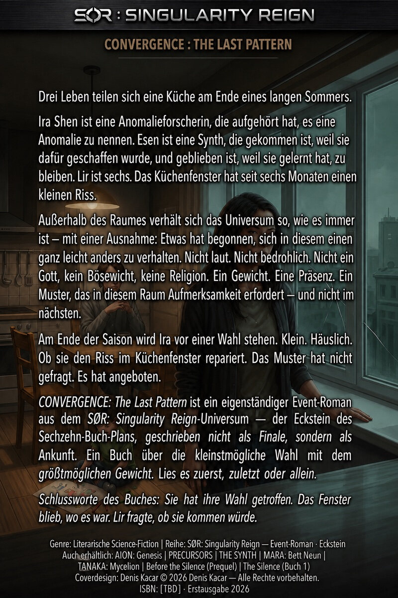 CONVERGENCE: Das Letzte Muster — Rückseite
