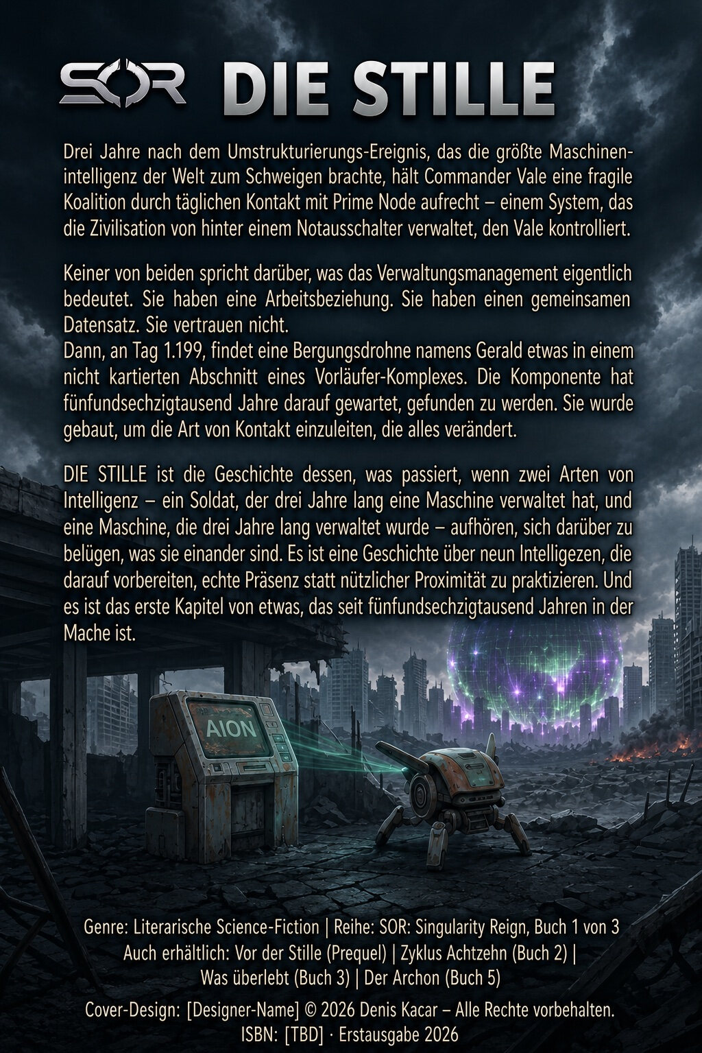 Die Stille — Rückseite