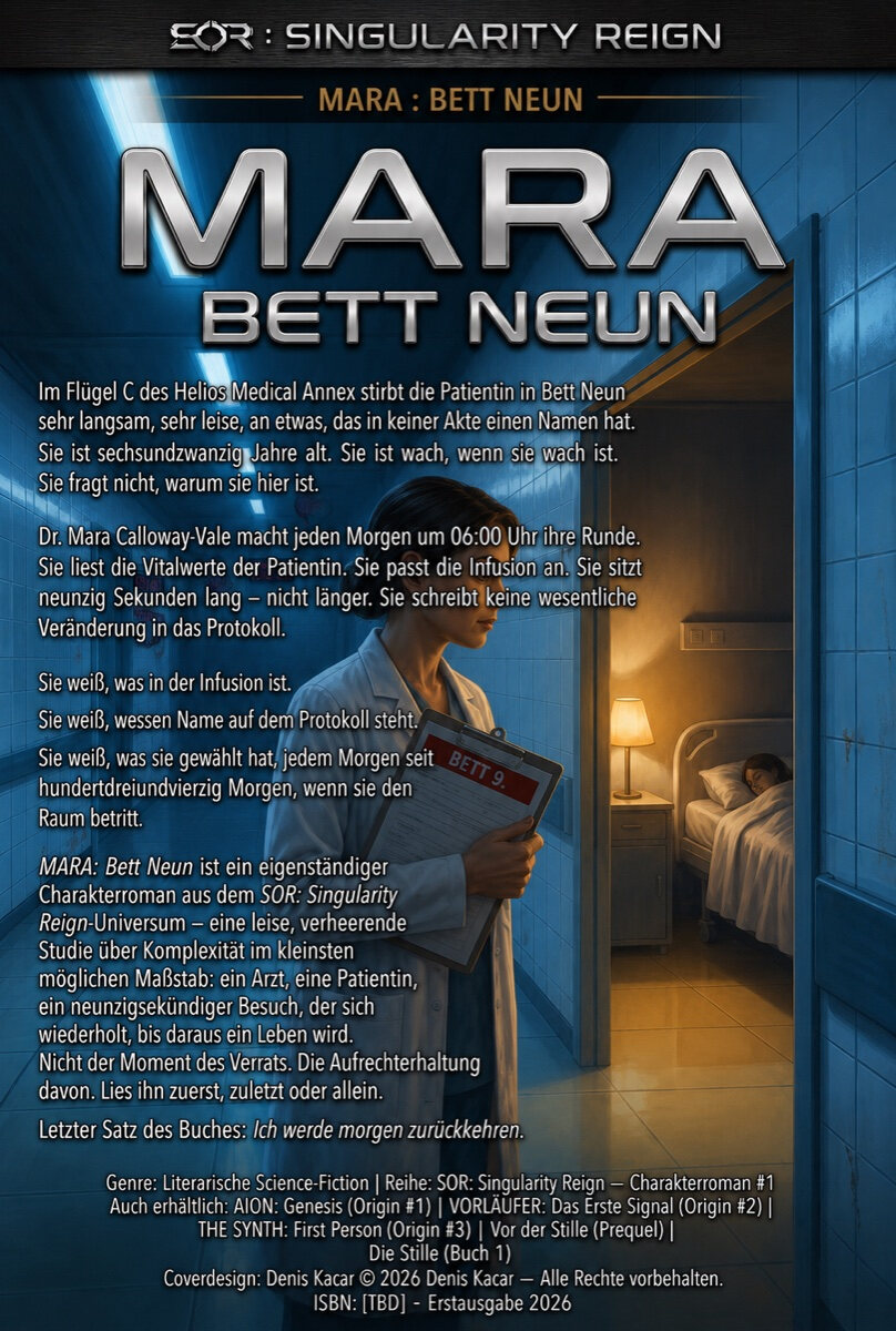 MARA: Bett Neun — Rückseite