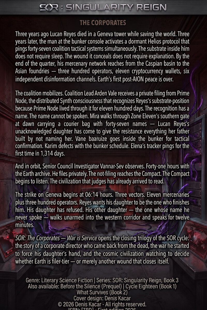 The Corporates — La Guerra es Servicio — Back Cover
